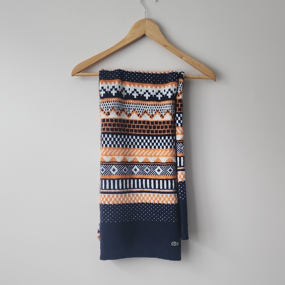 Lacoste Navy and Orange Geometric Skirt 🐊🧶